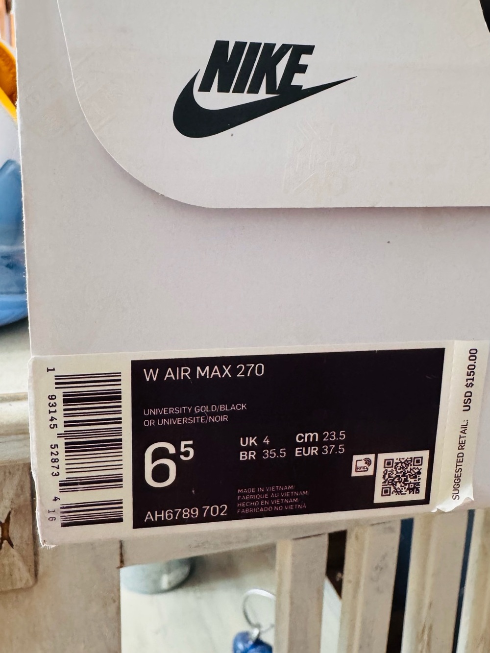 Nike Women’s  — Purple, Pink & Orange.  W Air 270 Max Size W 6 1/2 - Picture 3 of 7